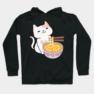 Cute Cat Eating Ramen Hoodie